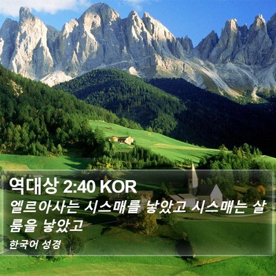 역대상 2:40 KOR Bible Verse Image