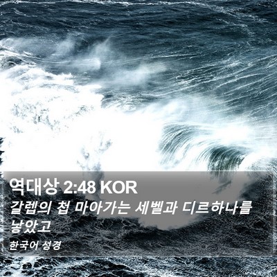 역대상 2:48 KOR Bible Verse Image
