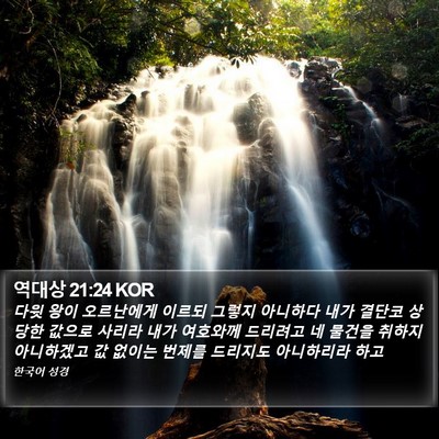 역대상 21:24 KOR Bible Verse Image