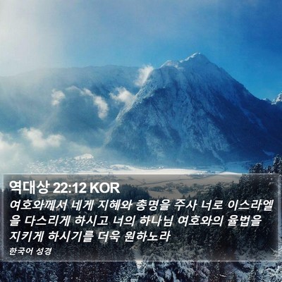 역대상 22:12 KOR Bible Verse Image