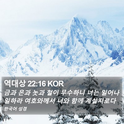 역대상 22:16 KOR Bible Verse Image