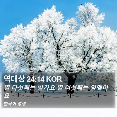 역대상 24:14 KOR Bible Verse Image