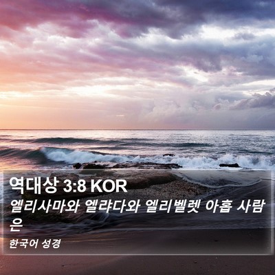 역대상 3:8 KOR Bible Verse Image