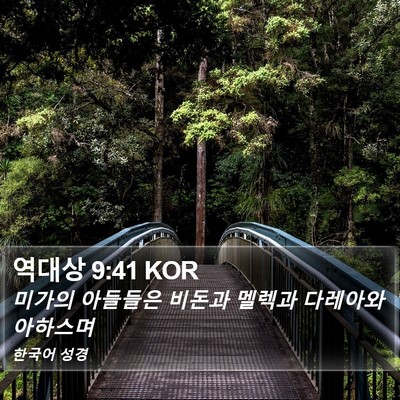 역대상 9:41 KOR Bible Verse Image