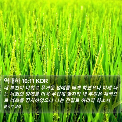 역대하 10:11 KOR Bible Verse Image