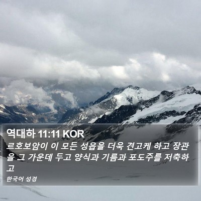 역대하 11:11 KOR Bible Verse Image