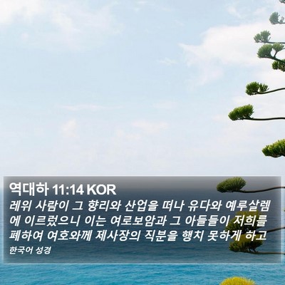 역대하 11:14 KOR Bible Verse Image