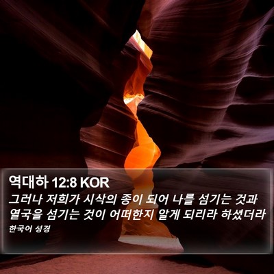 역대하 12:8 KOR Bible Verse Image
