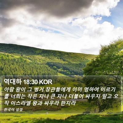 역대하 18:30 KOR Bible Verse Image