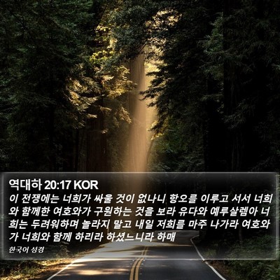 역대하 20:17 KOR Bible Verse Image