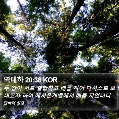역대하 20:36 KOR Bible Verse Image