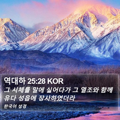 역대하 25:28 KOR Bible Verse Image