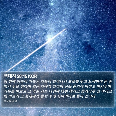역대하 28:15 KOR Bible Verse Image