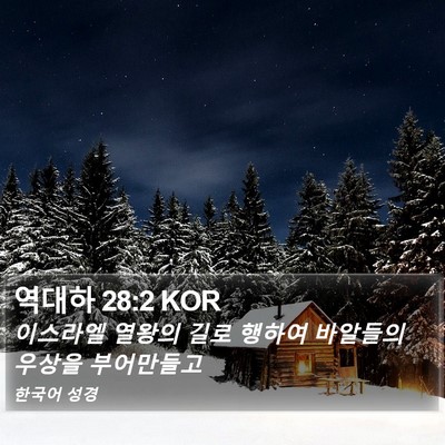 역대하 28:2 KOR Bible Verse Image