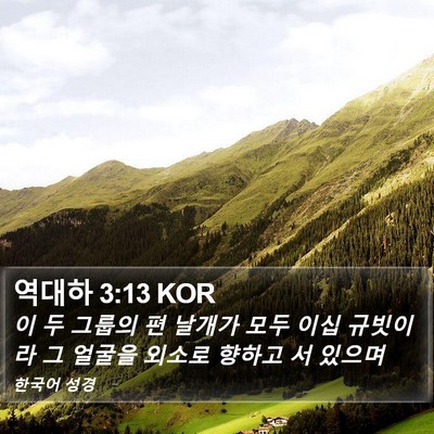 역대하 3:13 KOR Bible Verse Image