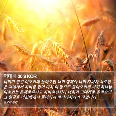 역대하 30:9 KOR Bible Verse Image