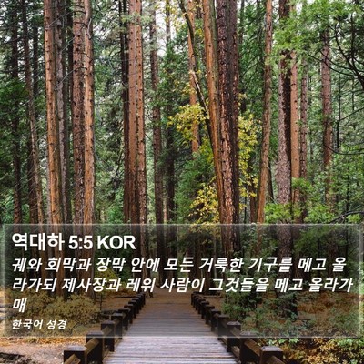 역대하 5:5 KOR Bible Verse Image
