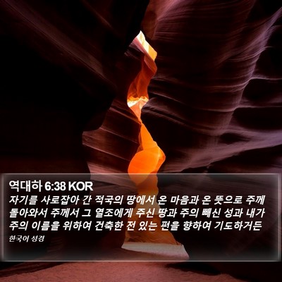역대하 6:38 KOR Bible Verse Image