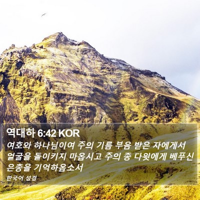 역대하 6:42 KOR Bible Verse Image