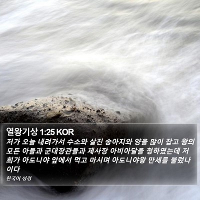열왕기상 1:25 KOR Bible Verse Image