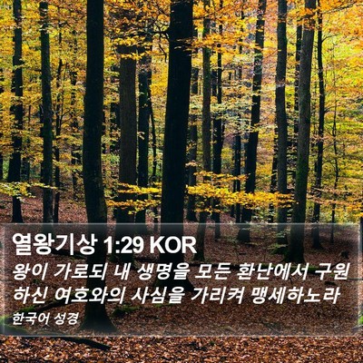 열왕기상 1:29 KOR Bible Verse Image