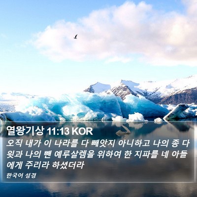 열왕기상 11:13 KOR Bible Verse Image