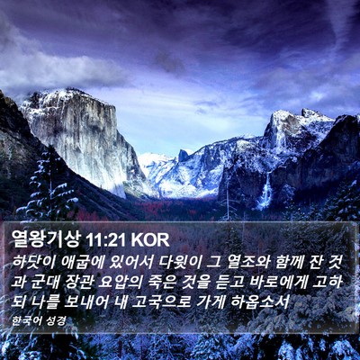 열왕기상 11:21 KOR Bible Verse Image