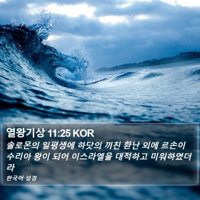 열왕기상 11:25 KOR Bible Verse Image