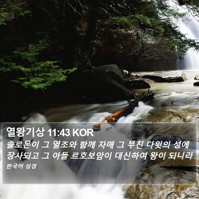 열왕기상 11:43 KOR Bible Verse Image