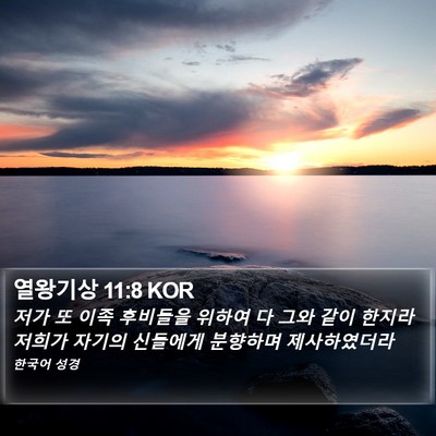 열왕기상 11:8 KOR Bible Verse Image