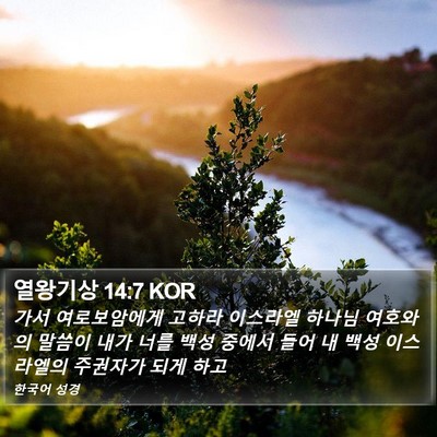 열왕기상 14:7 KOR Bible Verse Image
