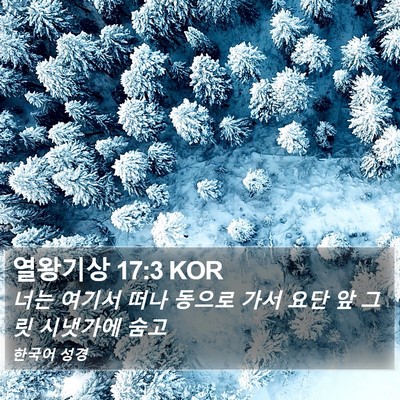 열왕기상 17:3 KOR Bible Verse Image