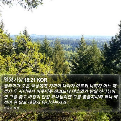 열왕기상 18:21 KOR Bible Verse Image