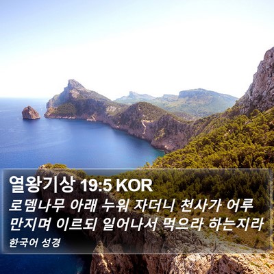 열왕기상 19:5 KOR Bible Verse Image