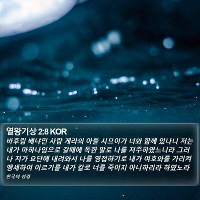 열왕기상 2:8 KOR Bible Verse Image