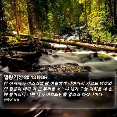 열왕기상 20:13 KOR Bible Verse Image