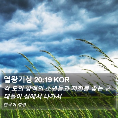 열왕기상 20:19 KOR Bible Verse Image