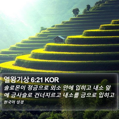 열왕기상 6:21 KOR Bible Verse Image
