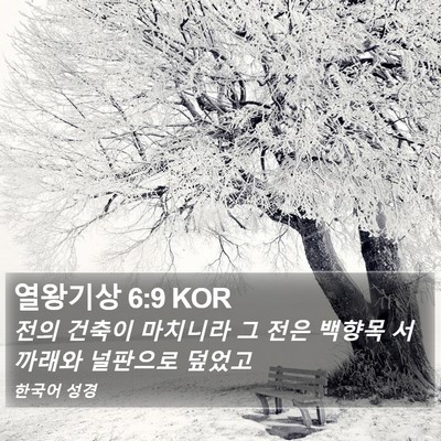 열왕기상 6:9 KOR Bible Verse Image