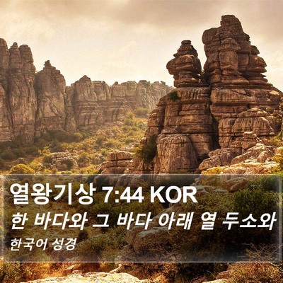 열왕기상 7:44 KOR Bible Verse Image