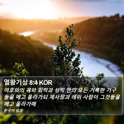 열왕기상 8:4 KOR Bible Verse Image