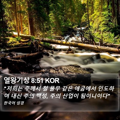 열왕기상 8:51 KOR Bible Verse Image