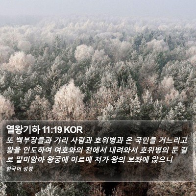 열왕기하 11:19 KOR Bible Verse Image