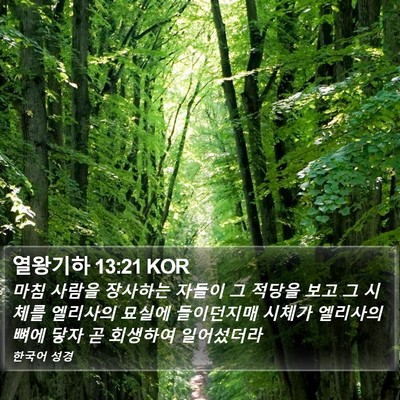 열왕기하 13:21 KOR Bible Verse Image