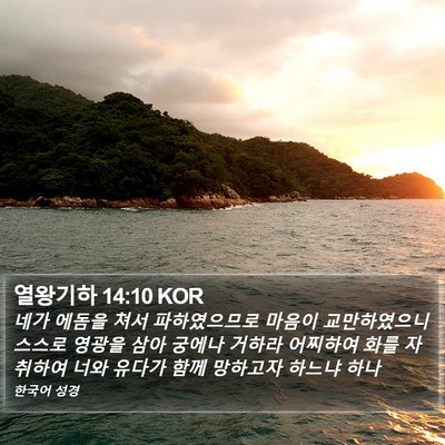열왕기하 14:10 KOR Bible Verse Image