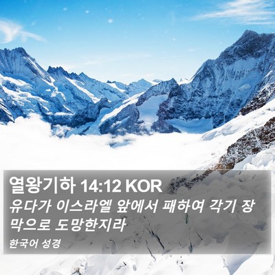 열왕기하 14:12 KOR Bible Verse Image