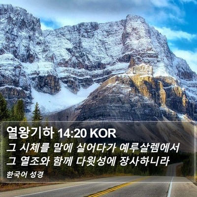 열왕기하 14:20 KOR Bible Verse Image