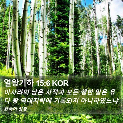 열왕기하 15:6 KOR Bible Verse Image