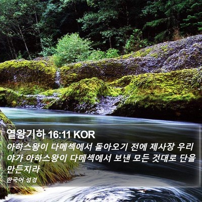 열왕기하 16:11 KOR Bible Verse Image