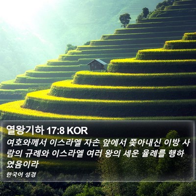 열왕기하 17:8 KOR Bible Verse Image